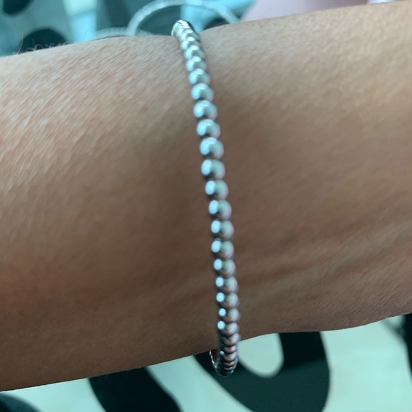 Rhinestone Studed Thin Cuff Bracelet - Picture 6 of 6